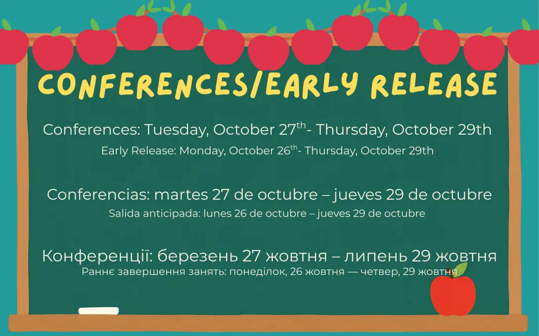 CONFERENCES/EARLY RELEASE DAYS